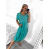 Šaty oválné letní volnočasové oversize krátký rukáv dámské MONZA (XL/2XL/3XL ONE SIZE) ITALSKÁ MÓDA IM422510/DUR (Velikost 2XL/3XL, Barva zelená)