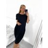 Šaty oválné letní volnočasové oversize krátký rukáv dámské MONZA (XL/2XL/3XL ONE SIZE) ITALSKÁ MÓDA IM422510/DUR (Velikost 2XL/3XL, Barva zelená)