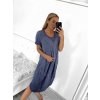 Šaty oválné letní volnočasové oversize krátký rukáv dámské MONZA (XL/2XL/3XL ONE SIZE) ITALSKÁ MÓDA IM422510/DUR (Velikost 2XL/3XL, Barva zelená)