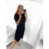 Šaty oválné letní volnočasové oversize krátký rukáv dámské MONZA (XL/2XL/3XL ONE SIZE) ITALSKÁ MÓDA IM422510/DUR (Velikost 2XL/3XL, Barva zelená)