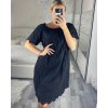 Šaty letní krajkové krátký rukáv dámské (S/M ONE SIZE) ITALSKÁ MÓDA IM423271/DUR