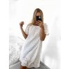 Šaty letní krajkové krátký rukáv dámské (S/M ONE SIZE) ITALSKÁ MÓDA IM423271/DUR