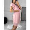 Šaty elegantní šifonové krátký rukáv dámské (S/M ONE SIZE) ITALSKÁ MÓDA IMD23490/DUR