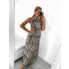 Šaty dlouhé bez rukávu letní icecool dámské (S/M/L ONE SIZE) ITALSKÁ MÓDA IMM22M2942-13/DUR (Velikost M/L, Barva Černá)