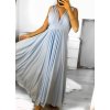 Šaty dlouhé letní elegantní společenské bez rukávu dámské (S/M ONE SIZE) ITALSKÁ MÓDA IMPSH237554/DU