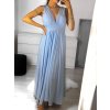 Šaty dlouhé letní elegantní společenské bez rukávu dámské (S/M ONE SIZE) ITALSKÁ MÓDA IMPSH237554/DU