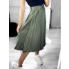 Sukně středně dlouhá skládaná s páskem dámská (S/M ONE SIZE) ITALSKÁ MÓDA IMWKK23795/DU