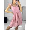 Šaty elegantní letní na ramínka dámské (S/M ONE SIZE) ITALSKÁ MÓDA IMD22426/DU