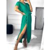 Šaty dlouhé letní krátký rukáv dámské (S/M ONE SIZE) ITALSKÁ MÓDA IMWGM232000/DU (Velikost S/M/L, Barva fialová)