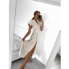 Šaty dlouhé letní krátký rukáv dámské (S/M ONE SIZE) ITALSKÁ MÓDA IMWGM232000/DU (Velikost S/M/L, Barva fialová)
