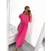 Šaty dlouhé letní krátký rukáv dámské (S/M ONE SIZE) ITALSKÁ MÓDA IMWGM232000/DU (Velikost S/M/L, Barva fialová)