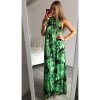 Šaty letní dlouhé na ramínka icecool dámské (S/M ONE SIZE) ITALSKÁ MÓDA IMM22M2942-4/DUR (Velikost S/M/L, Barva zelená)
