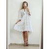 Šaty letní boho krajkové košilové dlouhý rukáv dámské (S/M ONE SIZE) ITALSKÁ MÓDA IM823012/DU (Velikost S/M/L, Barva bílá)