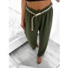 Kalhoty dlouhé letní dámské (S/M ONE SIZE) ITALSKÁ MÓDA IMM23M5503/DU (Velikost S/M/L, Barva Černá)