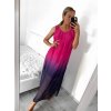 Šaty letní dlouhé na ramínka dámské (S/M/L/XL/2XL ONE SIZE) ITALSKÁ MÓDA IMFF23002/DU (Velikost XL/2XL, Barva oranžová)