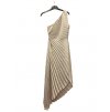 Šaty dlouhé skládané elegantní bez rukávu dámské (S/M ONE SIZE) ITALSKÁ MÓDA IMPGM239220/DUR (Velikost S/M/L, Barva béžová)
