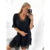 Šaty letní krajkové krátký rukáv dámské nadrozměr (XL/2XL ONE SIZE) ITALSKÁ MÓDA IMBM23NICOLA/DUR (Velikost XL/2XL, Barva bílá)
