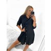 Šaty košilové bavlněné 3/4 rukáv dámské (XL/2XL ONE SIZE) ITALSKÁ MÓDA IM423LUNA/DUR
