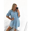 Šaty košilové bavlněné 3/4 rukáv dámské (XL/2XL ONE SIZE) ITALSKÁ MÓDA IM423LUNA/DUR