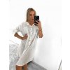 Šaty košilové bavlněné 3/4 rukáv dámské (XL/2XL ONE SIZE) ITALSKÁ MÓDA IM423LUNA/DUR