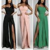 Overal dlouhý elegantní na ramínka dámský (S/M ONE SIZE) ITALSKÁ MÓDA IMWKK23919/DUR (Velikost S/M/L, Barva Černá)