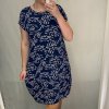 Šaty krátký rukáv dámské nadrozměrné (L-3XL) Polská moda PMF21BIBIANA/DR (Velikost L, Barva Černá)