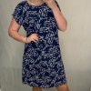 Šaty krátký rukáv dámské nadrozměrné (L-3XL) Polská moda PMF21BIBIANA/DR (Velikost L, Barva Černá)