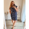 Šaty krátký rukáv dámské nadrozměrné (L-3XL) Polská moda PMF21BIBIANA/DR (Velikost L, Barva Černá)