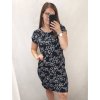 Šaty krátký rukáv dámské nadrozměrné (L-3XL) Polská moda PMF21BIBIANA/DR (Velikost L, Barva Černá)