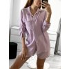 Souprava letní mušelín kraťasy a košile dlouhý rukáv dámské (S/M/L ONE SIZE) ITALSKÁ MÓDA IMWMY23232194/DUR