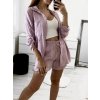 Souprava letní mušelín kraťasy a košile dlouhý rukáv dámské (S/M/L ONE SIZE) ITALSKÁ MÓDA IMWMY23232194/DUR