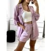 Souprava letní mušelín kraťasy a košile dlouhý rukáv dámské (S/M/L ONE SIZE) ITALSKÁ MÓDA IMWMY23232194/DUR