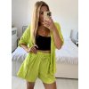 Souprava letní mušelín kraťasy a košile dlouhý rukáv dámské (S/M/L ONE SIZE) ITALSKÁ MÓDA IMWMY23232194/DUR