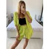 Souprava letní mušelín kraťasy a košile dlouhý rukáv dámské (S/M/L ONE SIZE) ITALSKÁ MÓDA IMWMY23232194/DUR