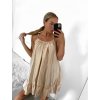 Šaty letní na ramínka dámské (S/M/L/XL ONE SIZE) ITALSKÁ MÓDA IMPGM2375272/DU (Velikost S/M/L, Barva béžová)