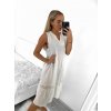 Šaty volnočasové bez rukávu dámské nadrozměr (XL/2XL ONE SIZE) ITALSKá MóDA IM423ERIKA/DU (Velikost XL/2XL, Barva bílá)