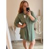 Košile oversize prodloužená dlouhý rukáv dámská (2XL/3XL/4XL ONE SIZE) ITALSKÁ MODA IMD23488/DU