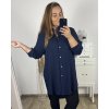 Košile oversize prodloužená dlouhý rukáv dámská (2XL/3XL/4XL ONE SIZE) ITALSKÁ MODA IMD23488/DU