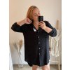 Košile oversize prodloužená dlouhý rukáv dámská (2XL/3XL/4XL ONE SIZE) ITALSKÁ MODA IMD23488/DU