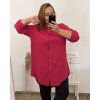 Košile oversize prodloužená dlouhý rukáv dámská (2XL/3XL/4XL ONE SIZE) ITALSKÁ MODA IMD23488/DU
