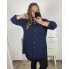 Košile oversize prodloužená dlouhý rukáv dámská (2XL/3XL/4XL ONE SIZE) ITALSKÁ MODA IMD23488/DU