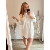 Košile oversize prodloužená dlouhý rukáv dámská (2XL/3XL/4XL ONE SIZE) ITALSKÁ MODA IMD23488/DU (Velikost 3XL/4XL, Barva bílá)