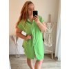 Šaty košilové krátký rukáv dámské (XL/2XL ONE SIZE) ITALSKÁ MÓDA IMPSH2323069/DU