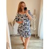Šaty letní carmen krátký rukáv dámské (XL/2XL/3XLONE SIZE) ITALSKÁ MÓDA IM723MOTIV/DUR
