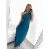 Šaty dlouhé společenské elegantní bez rukávu saténové skládané dámské (S/M ONE SIZE) ITALSKÁ MÓDA IMM23M5790/DU (Velikost S/M/L, Barva béžová)