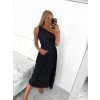 Šaty dlouhé společenské elegantní bez rukávu saténové skládané dámské (S/M ONE SIZE) ITALSKÁ MÓDA IMM23M5790/DU (Velikost S/M/L, Barva béžová)