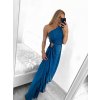 Šaty dlouhé společenské elegantní bez rukávu saténové skládané dámské (S/M ONE SIZE) ITALSKÁ MÓDA IMM23M5790/DU (Velikost S/M/L, Barva béžová)