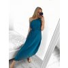 Šaty dlouhé společenské elegantní bez rukávu saténové skládané dámské (S/M ONE SIZE) ITALSKÁ MÓDA IMM23M5790/DU (Velikost S/M/L, Barva béžová)