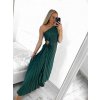Šaty dlouhé společenské elegantní bez rukávu saténové skládané dámské (S/M ONE SIZE) ITALSKÁ MÓDA IMM23M5790/DU (Velikost S/M/L, Barva béžová)