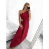 Šaty dlouhé společenské elegantní bez rukávu saténové skládané dámské (S/M ONE SIZE) ITALSKÁ MÓDA IMM23M5790/DU (Velikost S/M/L, Barva béžová)